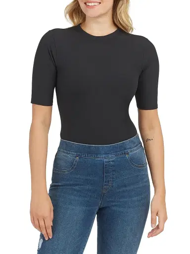 Spanx Women's Suit Yourself Rib-Knit Bodysuit - Classic Black - Size XS | Thumbnail 2