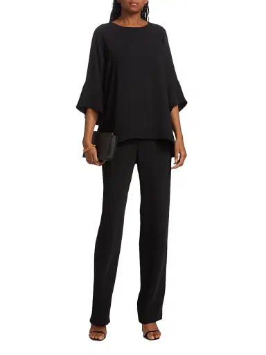 Caroline Rose Women's Julia Crepe Bell-Sleeve Tunic | Thumbnail 2 Caroline Rose Women's Julia Crepe Bell-Sleeve Tunic | Thumbnail 2