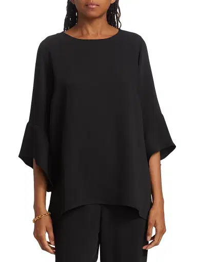 Caroline Rose Women's Julia Crepe Bell-Sleeve Tunic | Thumbnail 3 Caroline Rose Women's Julia Crepe Bell-Sleeve Tunic | Thumbnail 3