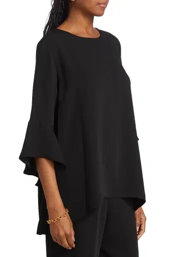 Caroline Rose Women's Julia Crepe Bell-Sleeve Tunic | Thumbnail 4 Caroline Rose Women's Julia Crepe Bell-Sleeve Tunic | Thumbnail 4