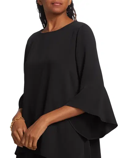 Caroline Rose Women's Julia Crepe Bell-Sleeve Tunic | Thumbnail 6 Caroline Rose Women's Julia Crepe Bell-Sleeve Tunic | Thumbnail 6