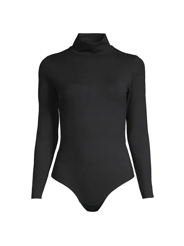 Spanx Women's Long Sleeve Turtleneck Bodysuit - Classic Black