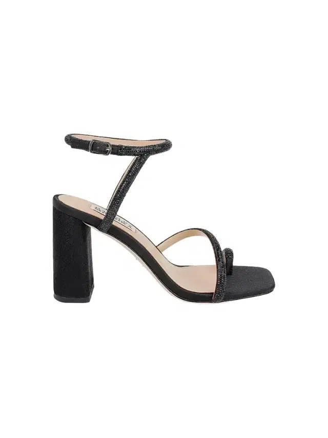 Badgley Mischka Women's Dalilah 85MM Embellished Crepe Sandals - Black Crepe