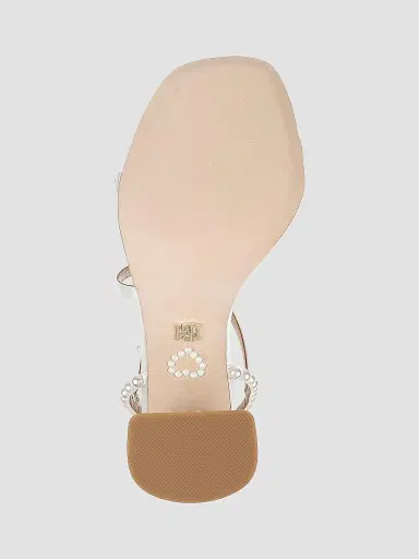 Badgley Mischka Women's Jordyn 85MM Satin Embelllished Sandals - White Satin | Thumbnail 6 Badgley Mischka Women's Jordyn 85MM Satin Embelllished Sandals - White Satin | Thumbnail 6