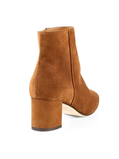 L'AGENCE Women's Jeanne 85MM Suede Ankle Boots - Brown | Thumbnail 3 L'AGENCE Women's Jeanne 85MM Suede Ankle Boots - Brown | Thumbnail 3