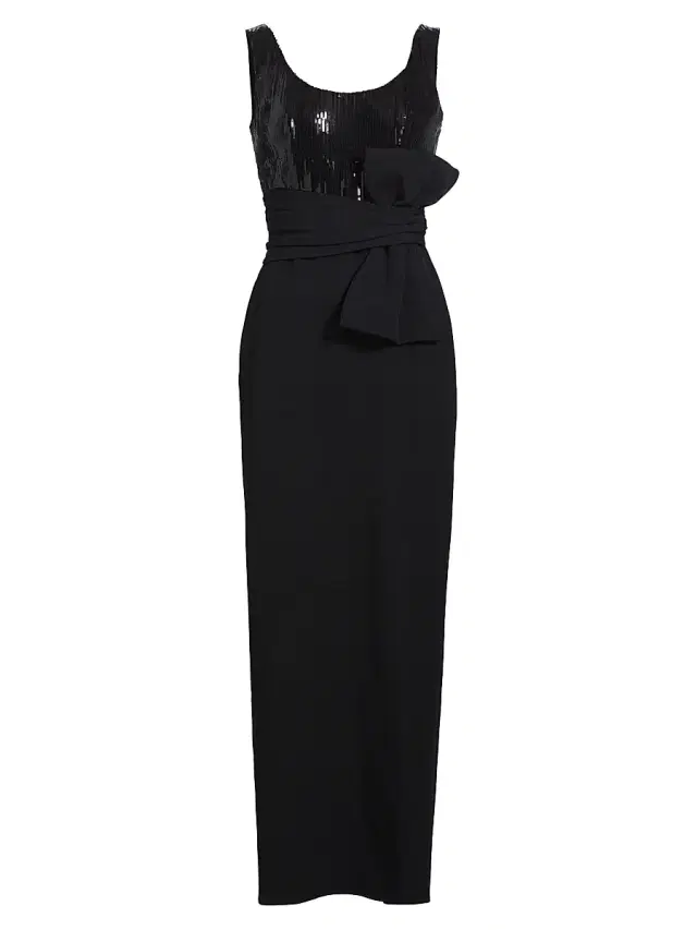 Shoshanna Women's Ami Sequined Body-Con Maxi Dress - Jet