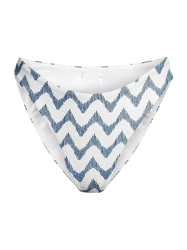 Milly Women's Margot Barcelona Chevron Bikini Bottom - White Blue