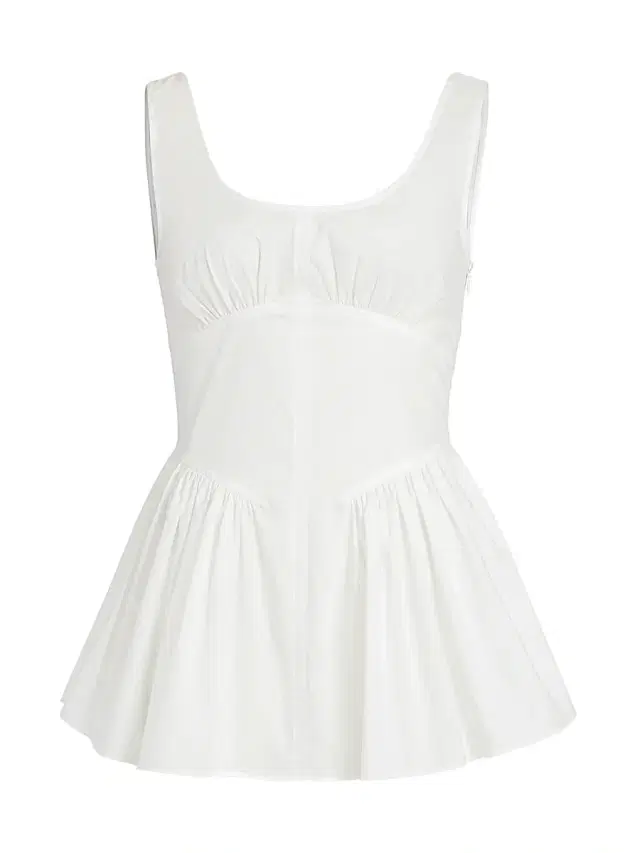 Proenza Schouler White Label Women's Bader Sleeveless Stretch Poplin Peplum Top - White