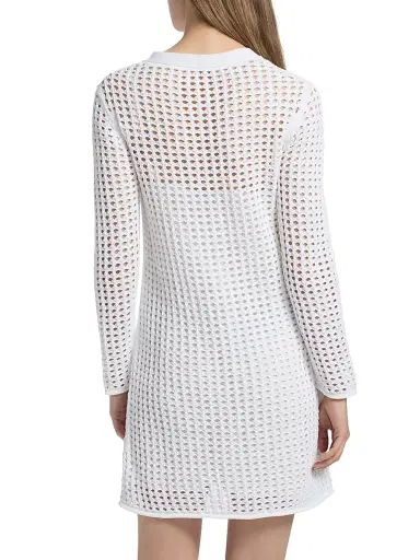 Proenza Schouler Women's Micah Open-Knit Crochet Minidress | Thumbnail 5