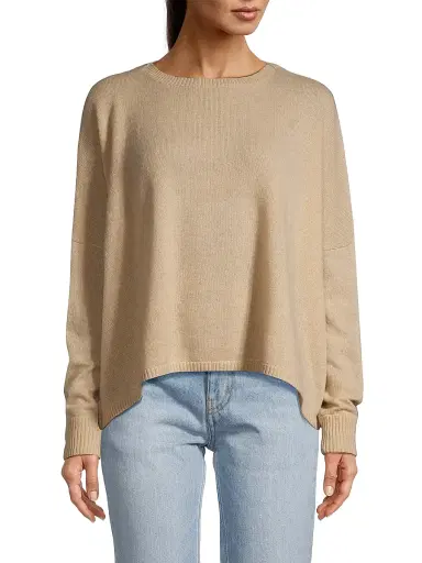 MINNIE ROSE Women's Cashmere Crewneck Sweater | Thumbnail 3