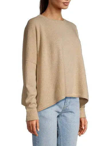 MINNIE ROSE Women's Cashmere Crewneck Sweater | Thumbnail 4