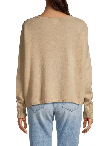 MINNIE ROSE Women's Cashmere Crewneck Sweater | Thumbnail 5