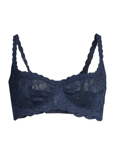 Cosabella Women's Never Say Never Lace Balconette Bra - Navy Blue | Thumbnail 1 Cosabella Women's Never Say Never Lace Balconette Bra - Navy Blue | Thumbnail 1