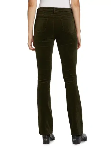L'AGENCE Women's Stevie High-Rise Velvet Straight-Leg Jeans - Pine | Thumbnail 5 L'AGENCE Women's Stevie High-Rise Velvet Straight-Leg Jeans - Pine | Thumbnail 5