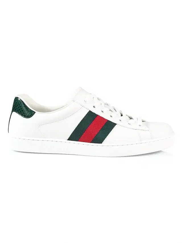 Gucci Men's New Ace Crocodile-Embossed Sneakers - Green