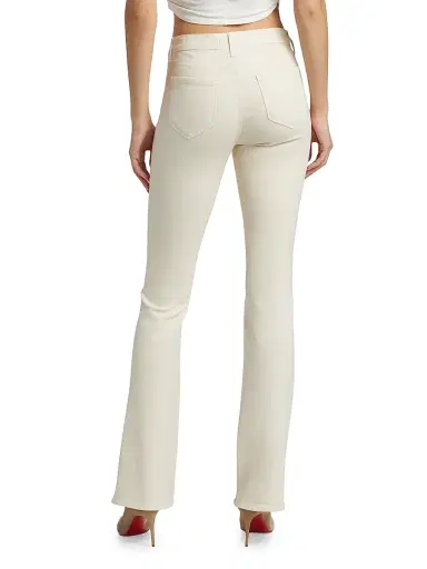 L'AGENCE Women's Selma Coated Sleek High-Rise Baby Boot Jeans - French Vanilla Coated | Thumbnail 5 L'AGENCE Women's Selma Coated Sleek High-Rise Baby Boot Jeans - French Vanilla Coated | Thumbnail 5