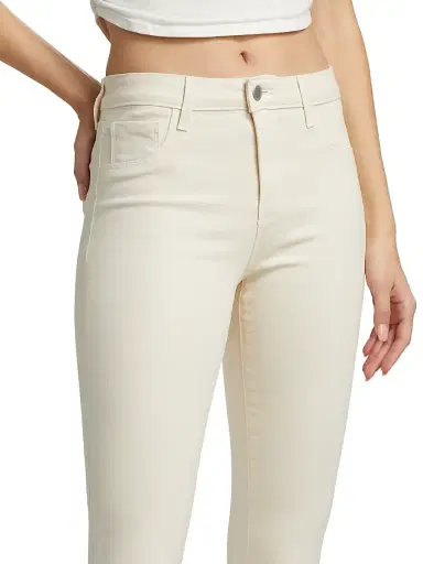 L'AGENCE Women's Selma Coated Sleek High-Rise Baby Boot Jeans - French Vanilla Coated | Thumbnail 6 L'AGENCE Women's Selma Coated Sleek High-Rise Baby Boot Jeans - French Vanilla Coated | Thumbnail 6