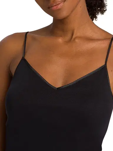 Hanro Women's Seamless & Padded Spaghetti-Strap Cotton Cami - Black - Size XS | Thumbnail 5 Hanro Women's Seamless & Padded Spaghetti-Strap Cotton Cami - Black - Size XS | Thumbnail 5
