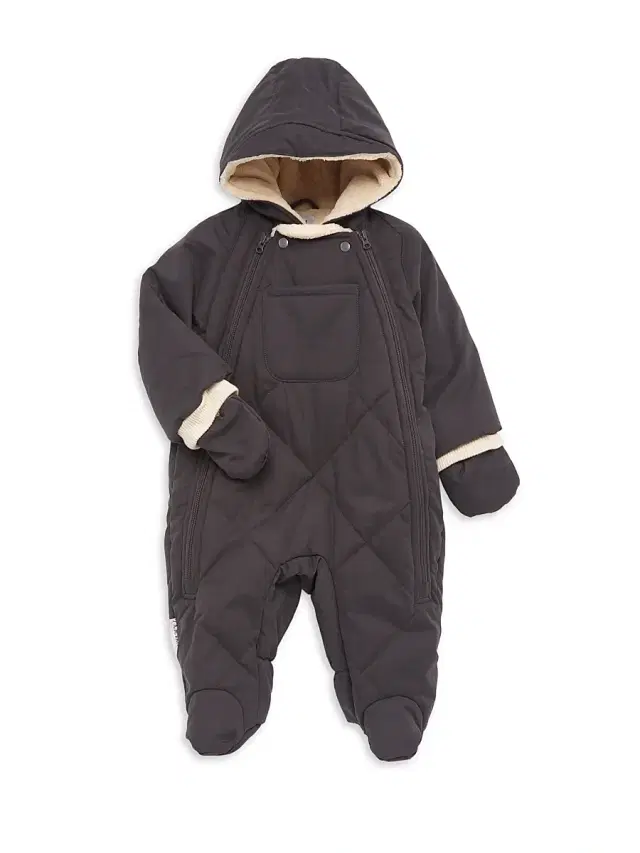7AM Baby's Bébé Benji Snowsuit - Smokey Grey 6 Months