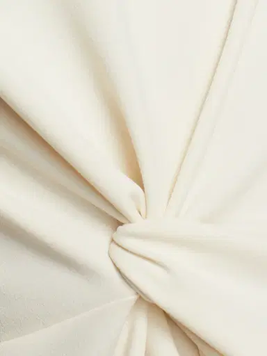 Tanya Taylor Women's Robin Knot Cap-Sleeve Blouse - Cream | Thumbnail 7