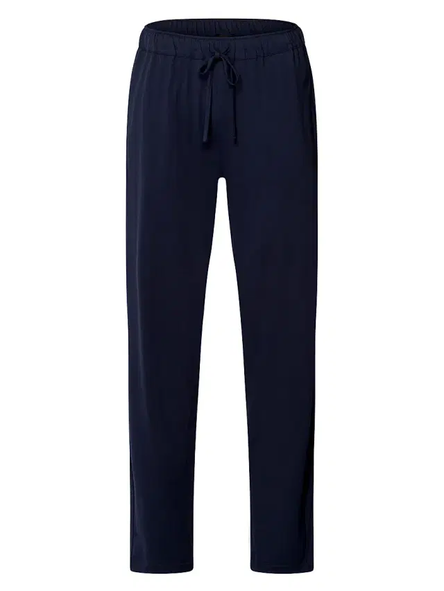 Hanro Men's Knit Jersey Pants - Deep Navy