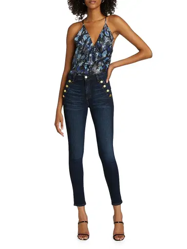 Ramy Brook Women's Helena High-Rise Skinny Jeans - Dark Rinse - Size 24 | Thumbnail 2