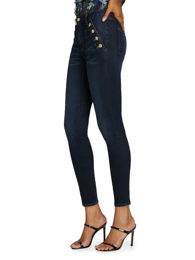Ramy Brook Women's Helena High-Rise Skinny Jeans - Dark Rinse - Size 24 | Thumbnail 4