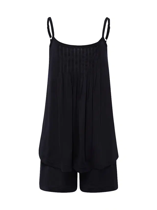 Hanro Women's Two-Piece Juliet Short Pajama Set - Black