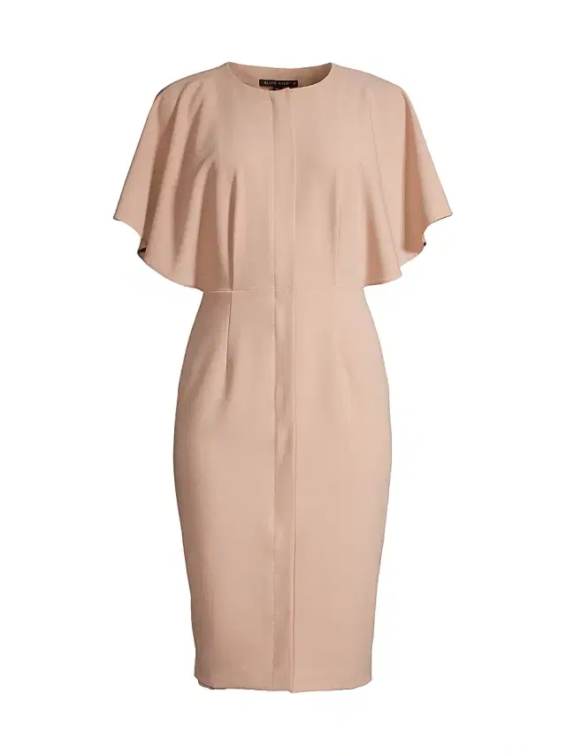 Black Halo Women's Holland Stretch Crepe Sheath Dress - Desert Sand
