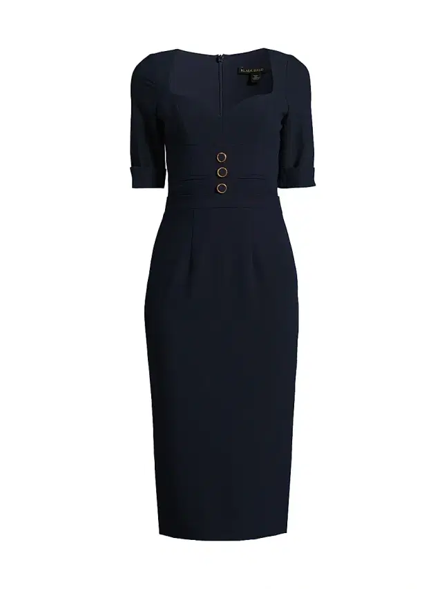 Black Halo Women's Kerry Crêpe Sheath Dress - Pacific Blue