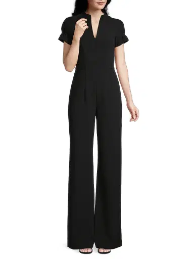 BLACK HALO Women's Patel V-Neck Wide-Leg Jumpsuit | Thumbnail 2 BLACK HALO Women's Patel V-Neck Wide-Leg Jumpsuit | Thumbnail 2