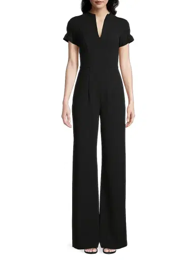 BLACK HALO Women's Patel V-Neck Wide-Leg Jumpsuit | Thumbnail 3 BLACK HALO Women's Patel V-Neck Wide-Leg Jumpsuit | Thumbnail 3