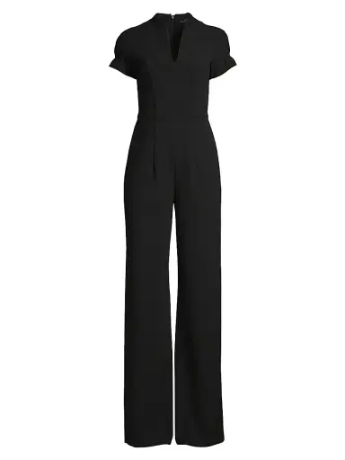 BLACK HALO Women's Patel V-Neck Wide-Leg Jumpsuit | Thumbnail 1 BLACK HALO Women's Patel V-Neck Wide-Leg Jumpsuit | Thumbnail 1