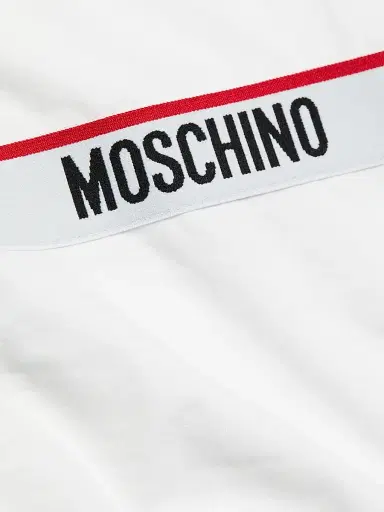 Moschino Women's Stretch Cotton Logo Bodysuit - Whitearchived | Thumbnail 7 Moschino Women's Stretch Cotton Logo Bodysuit - Whitearchived | Thumbnail 7