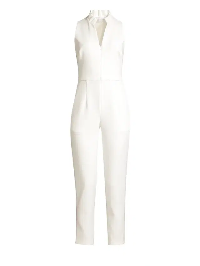 Black Halo Women's Antoinette Sleeveless Jumpsuit - White