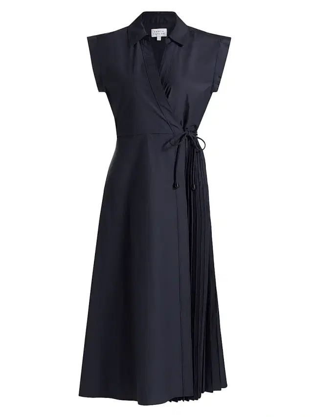 Tanya Taylor Women's Shivon Pintucked Midi-Dress - Maritime Blue