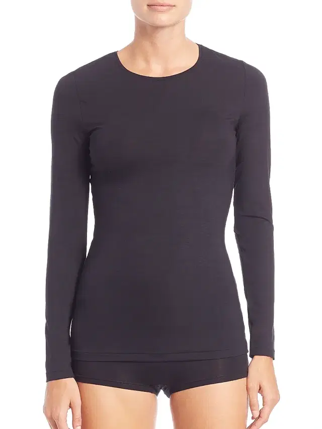 Hanro Women's Soft Touch Long-Sleeve Top - Black