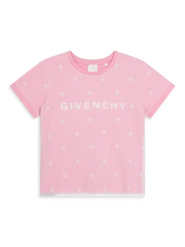 Givenchy Baby Girl's Logo Mesh Metal T-Shirt - Pink