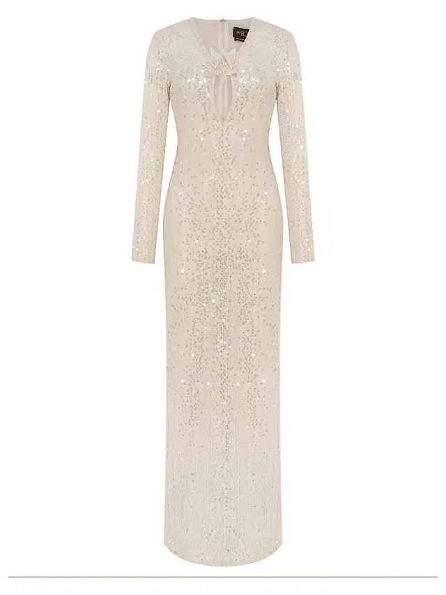 PatBO Women's Iara Crochet Plunge Maxi Dress - Beige