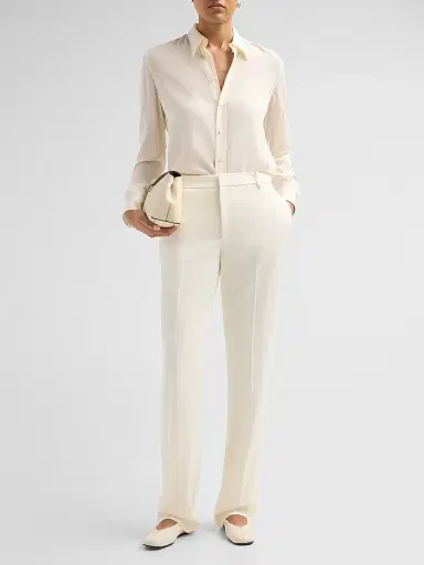 Ralph Lauren Collection Women's Macy Grain De Poudre Trousers | Thumbnail 2 Ralph Lauren Collection Women's Macy Grain De Poudre Trousers | Thumbnail 2