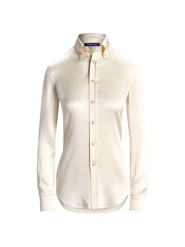 Ralph Lauren Collection Women's Cameron Silk Stretch Shirt - Off White