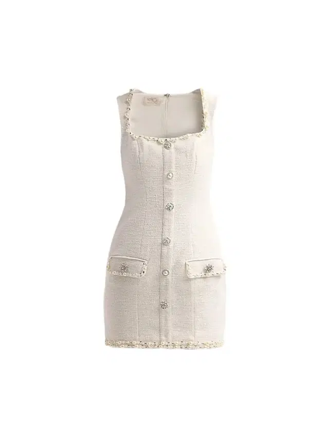 PatBO Women's Mothers Day Capsule Tweed Elsa Mini Dress - Off White With Light Blue