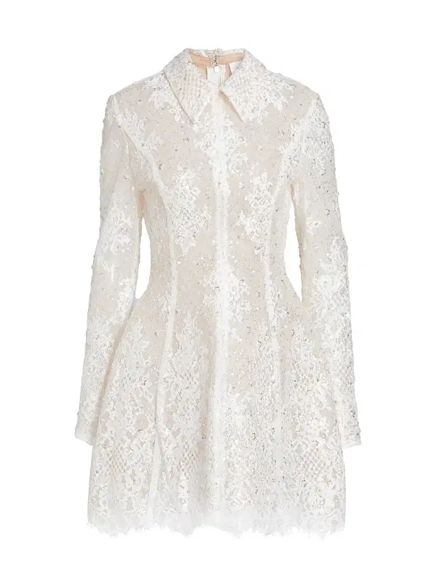 Bronx Banco Women's Adelaide Lace Appliqué Minidress - White