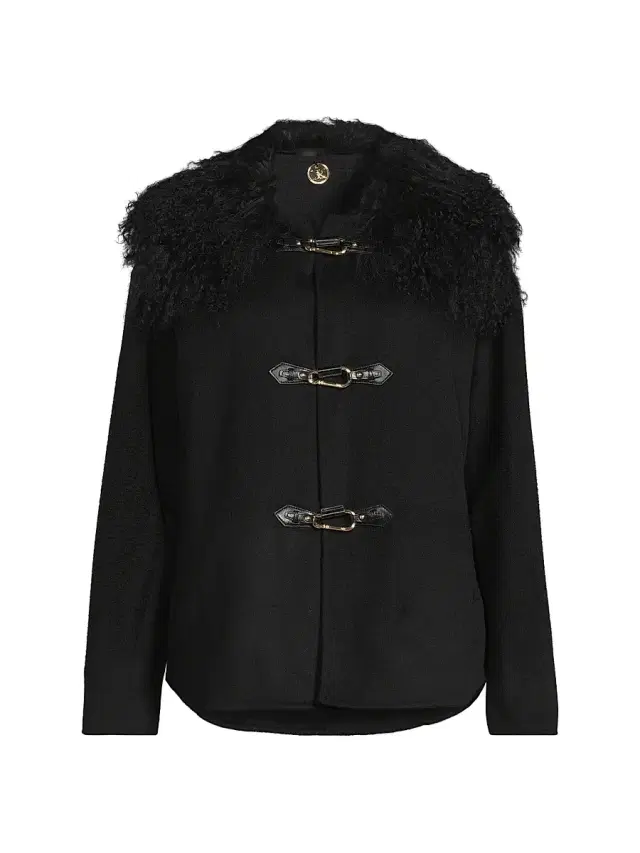 Kobi Halperin Women's Esme Double-Face Wool Short Coat - Black