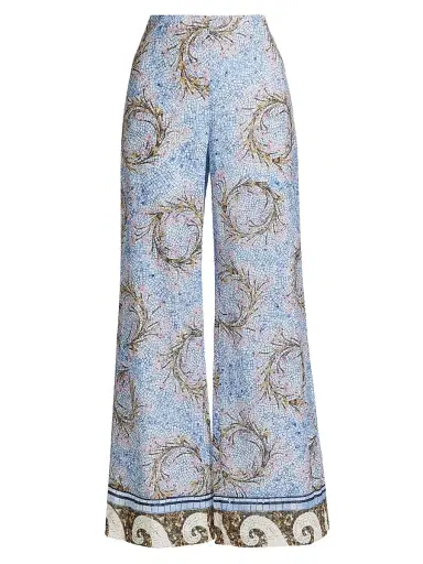 Kobi Halperin Women's Lilley Rosette Tiles Cotton Pants - Skyline Multi | Thumbnail 1 Kobi Halperin Women's Lilley Rosette Tiles Cotton Pants - Skyline Multi | Thumbnail 1
