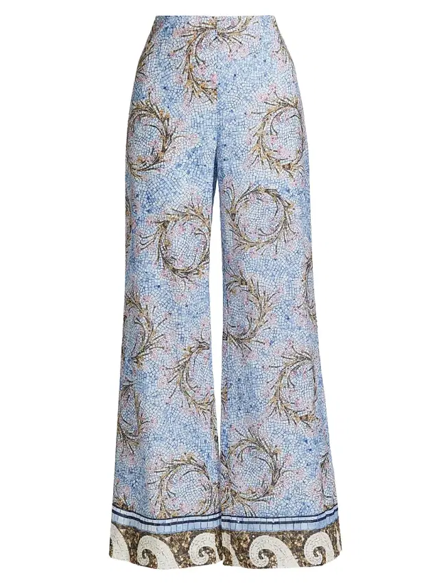 Kobi Halperin Women's Lilley Rosette Tiles Cotton Pants - Skyline Multi