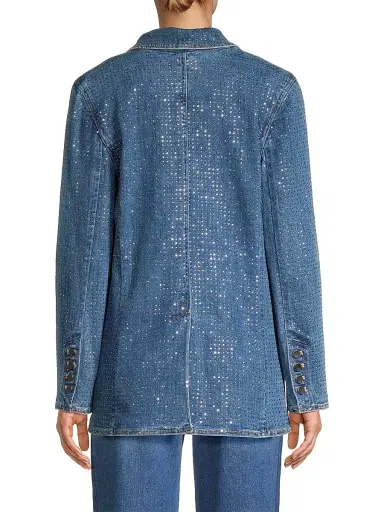 Kobi Halperin Women's Keira Embellished Denim Blazer - Indigo | Thumbnail 5 Kobi Halperin Women's Keira Embellished Denim Blazer - Indigo | Thumbnail 5