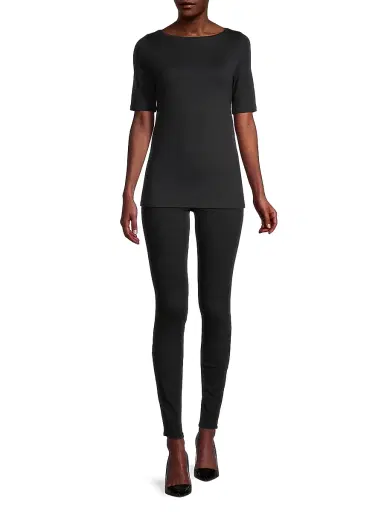 MAJESTIC FILATURES Women's Soft-Touch Boatneck Tee | Thumbnail 2