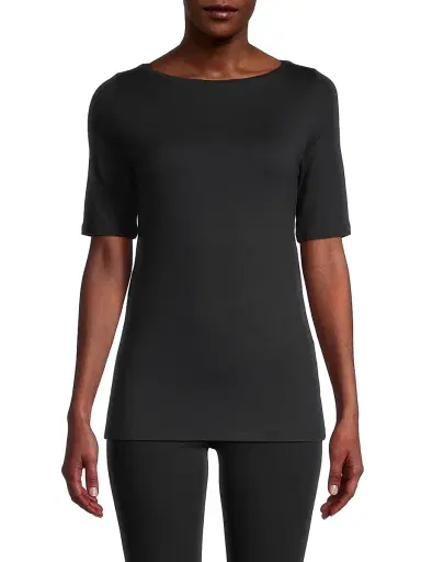 MAJESTIC FILATURES Women's Soft-Touch Boatneck Tee | Thumbnail 3
