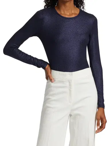 MAJESTIC FILATURES Women's Metallic Long-Sleeve Top | Thumbnail 3 MAJESTIC FILATURES Women's Metallic Long-Sleeve Top | Thumbnail 3